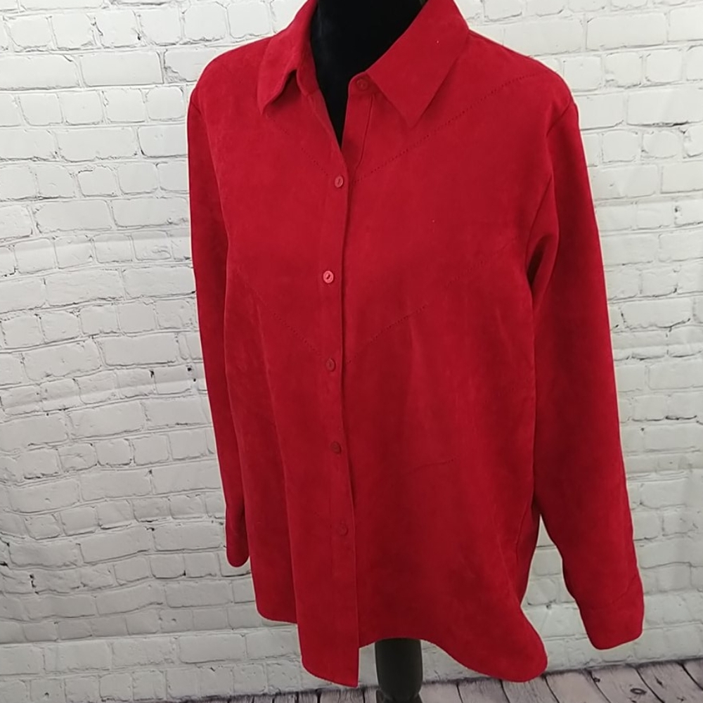 Relativity Ultra Suede Button-Down Shirt Jacket - image 1